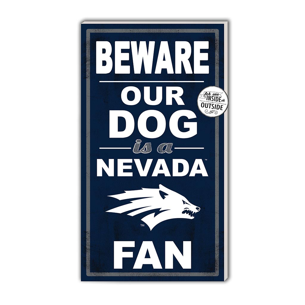 11x20 Indoor Outdoor Sign BEWARE of Dog Nevada Wolf Pack
