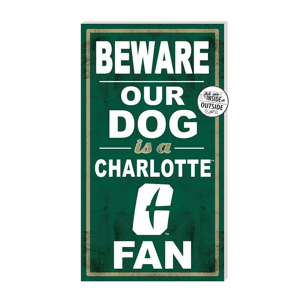 11x20 Indoor Outdoor Sign BEWARE of Dog North Carolina (Charlotte) 49ers
