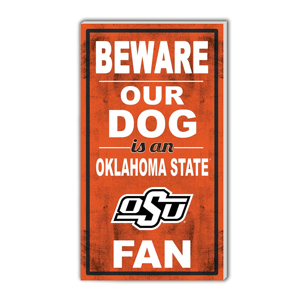 11x20 Indoor Outdoor Sign BEWARE of Dog Oklahoma State Cowboys