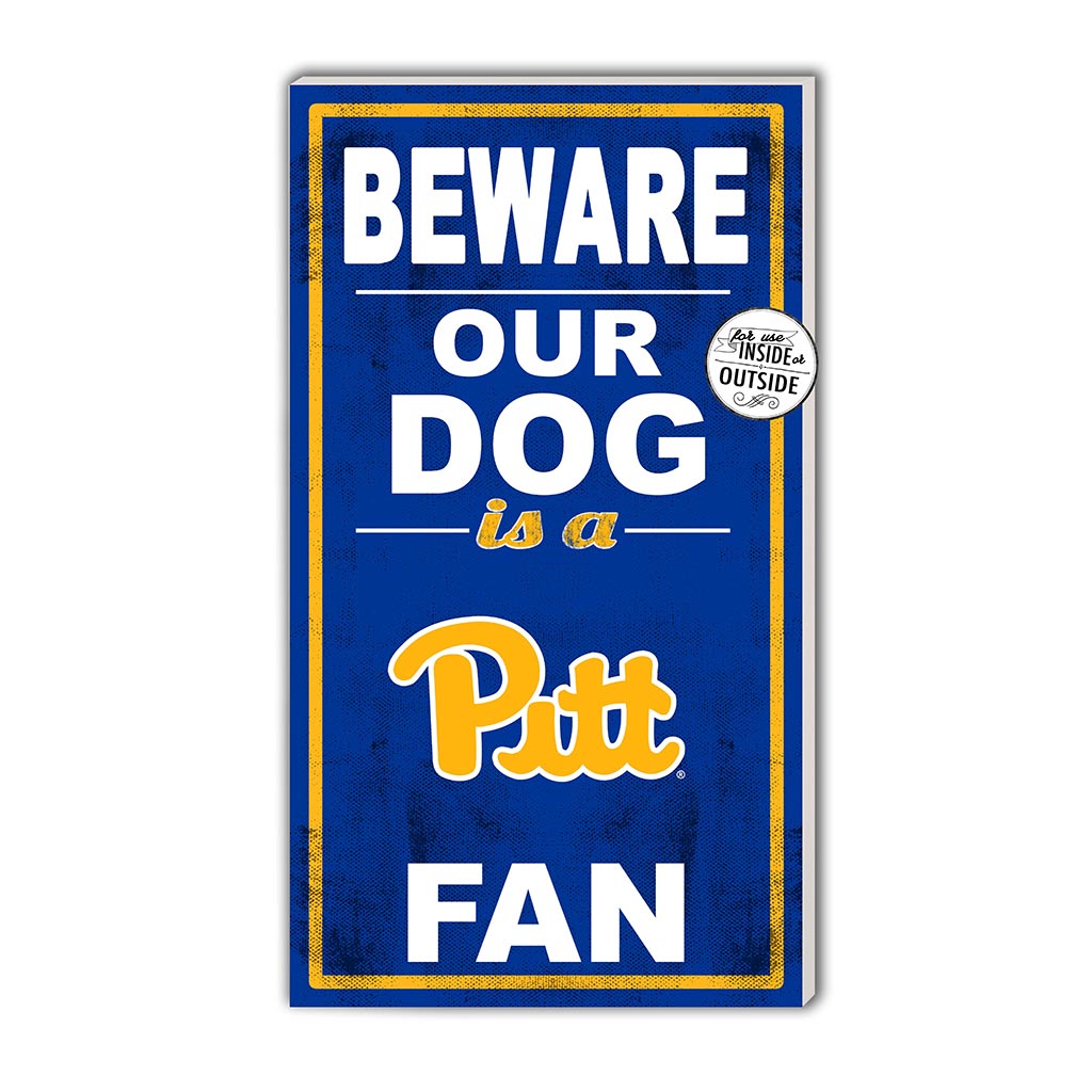 11x20 Indoor Outdoor Sign BEWARE of Dog Pittsburgh Panthers