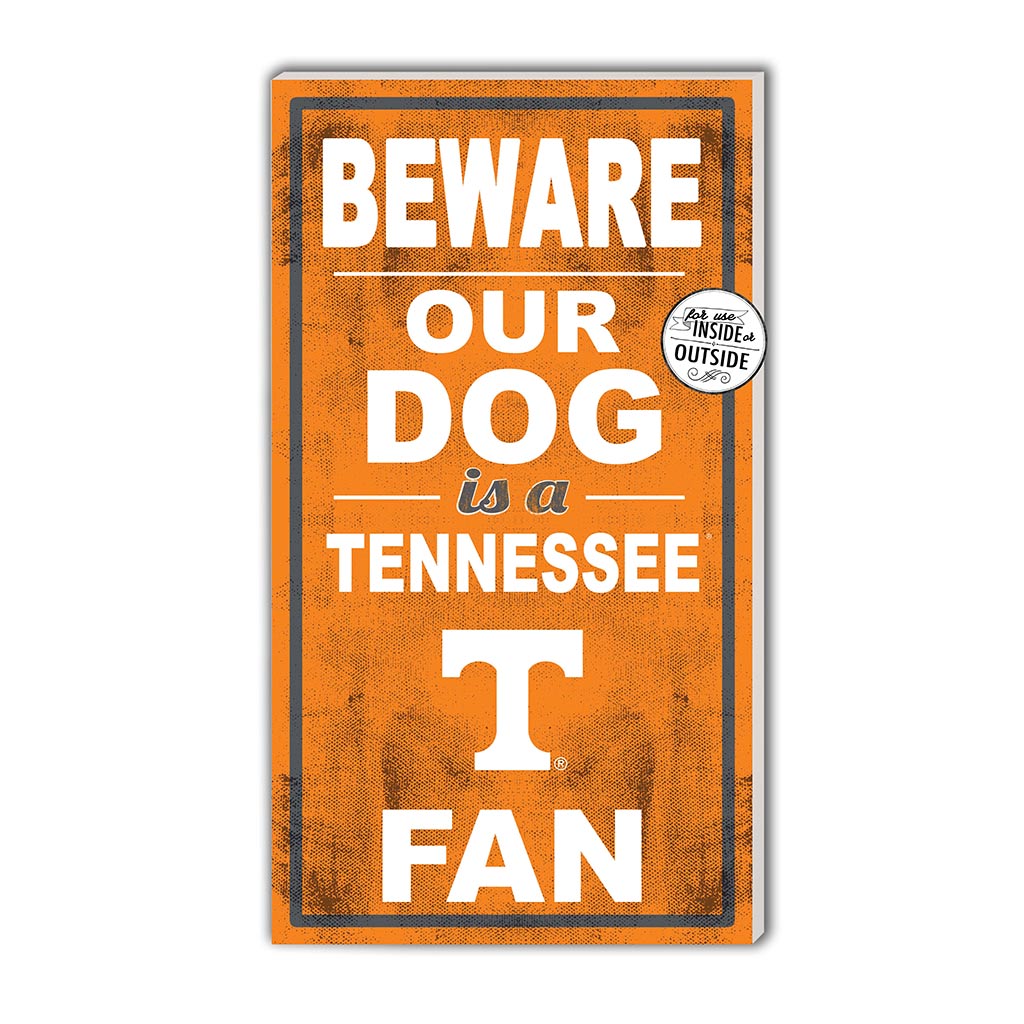 11x20 Indoor Outdoor Sign BEWARE of Dog Tennessee Volunteers