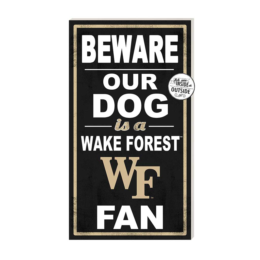 11x20 Indoor Outdoor Sign BEWARE of Dog Wake Forest Demon Deacons