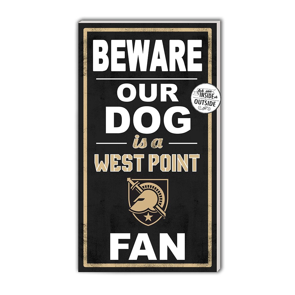 11x20 Indoor Outdoor Sign BEWARE of Dog West Point Black Knights