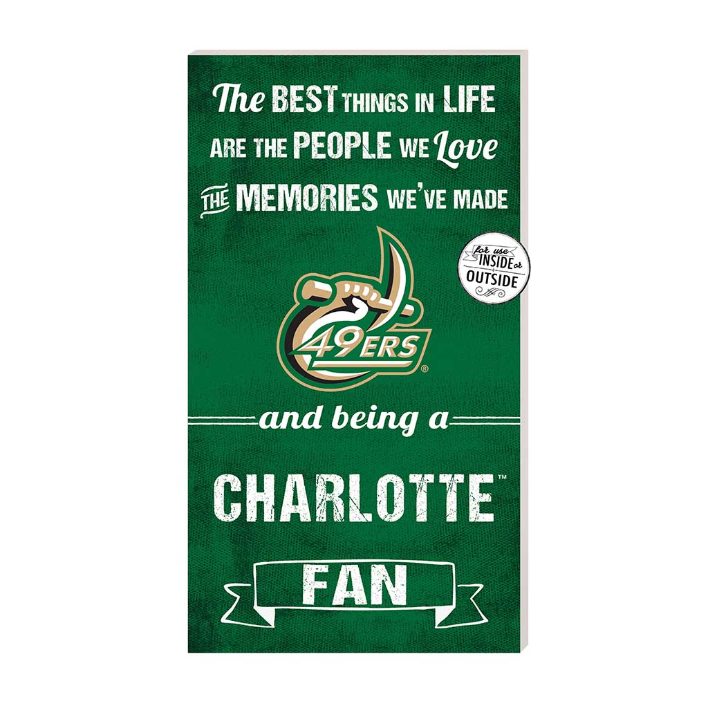 11x20 Indoor Outdoor Sign The Best Things North Carolina (Charlotte) 49ers