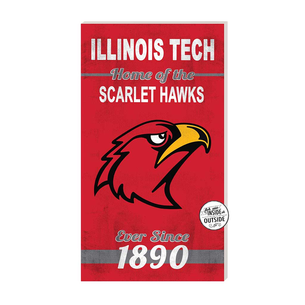 11x20 Indoor Outdoor Sign Home of the Illinois Institute of Technology Scarlet Hawks