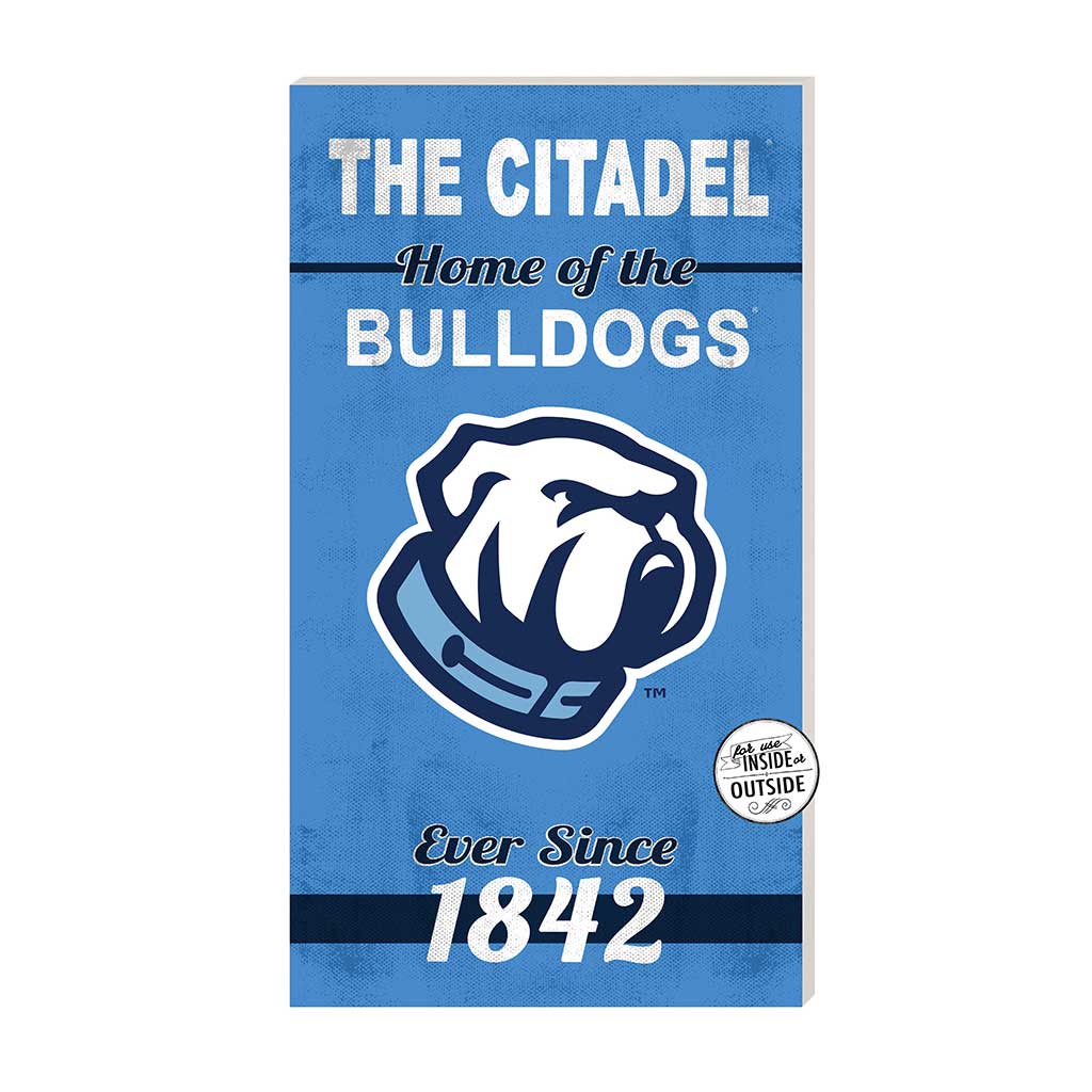 11x20 Indoor Outdoor Sign Home of the Citadel Bulldogs