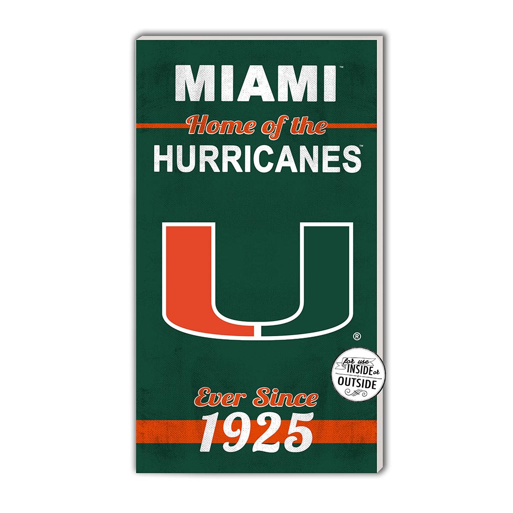 11x20 Indoor Outdoor Sign Home of the Miami Hurricanes