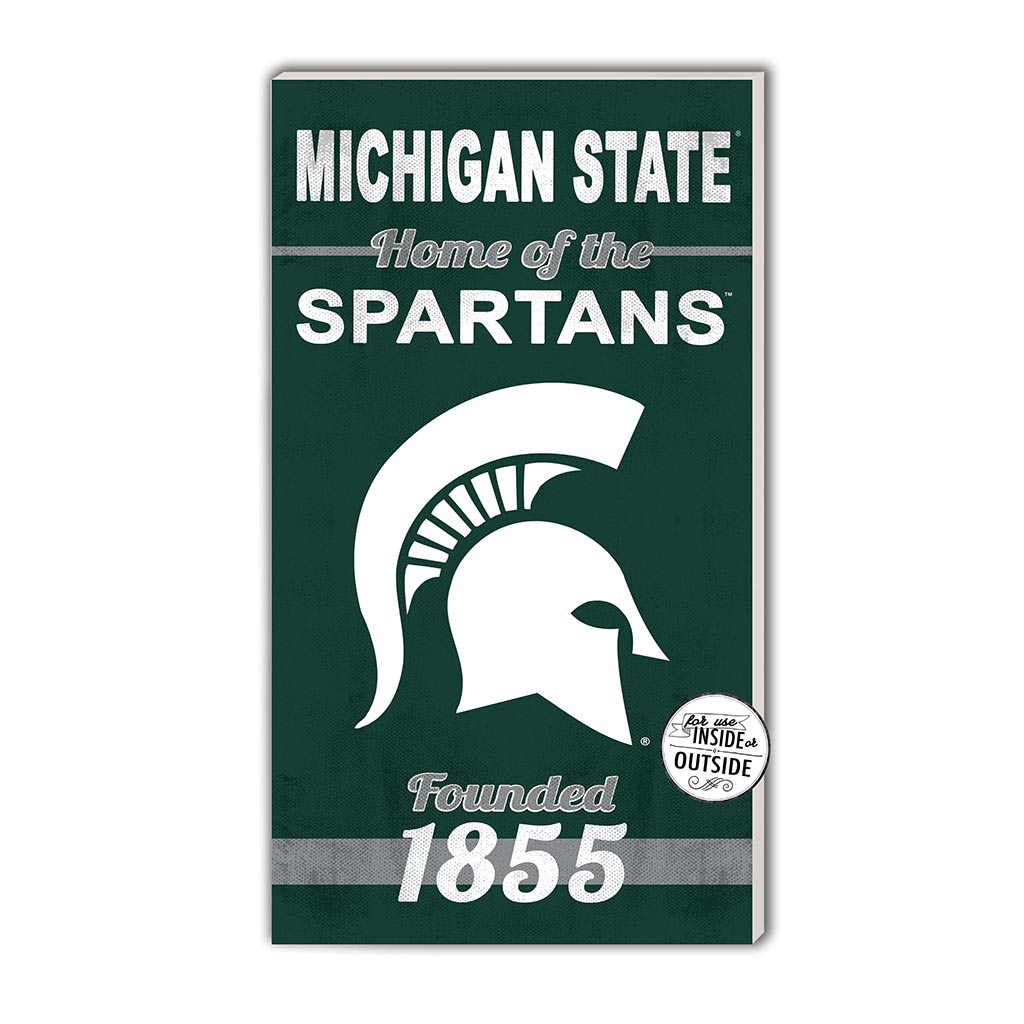 11x20 Indoor Outdoor Sign Home of the Michigan State Spartans