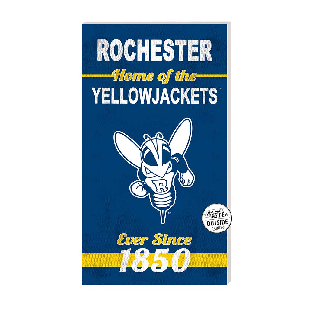 11x20 Indoor Outdoor Sign Home of the University of Rochester Yellowjacket