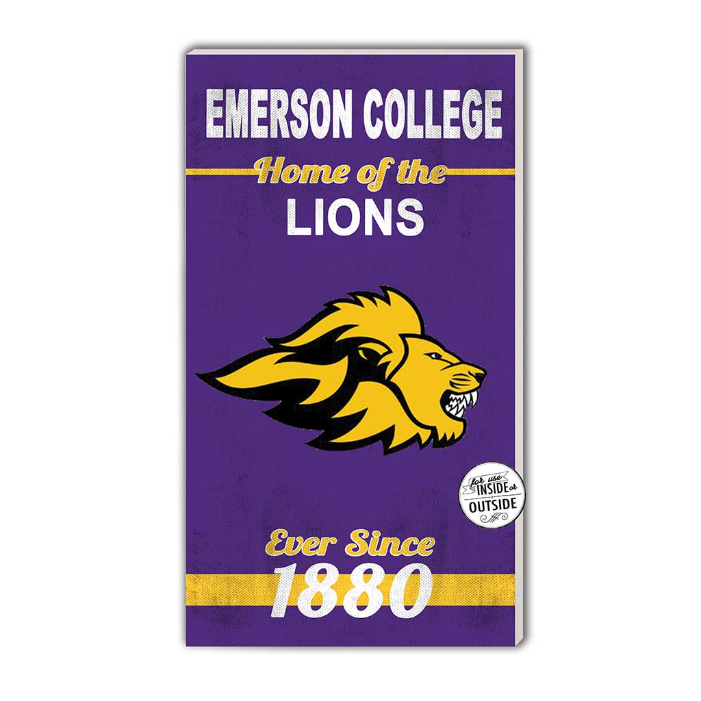 11x20 Indoor Outdoor Sign Home of the Emerson College Lions