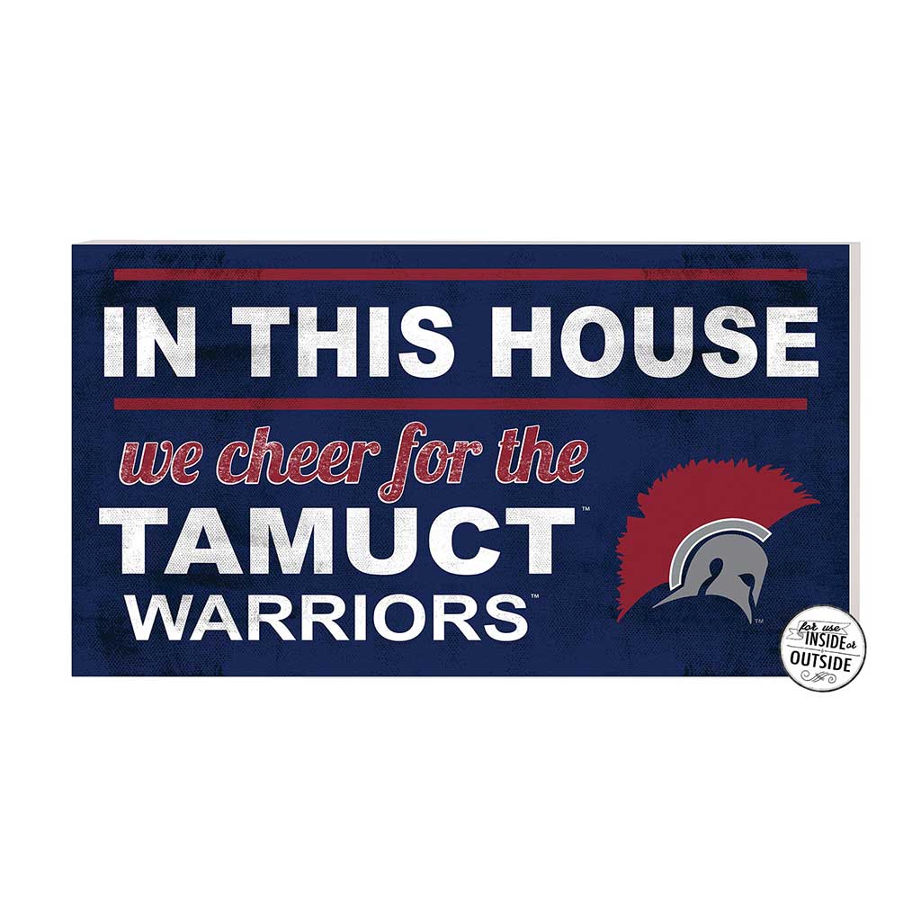 20x11 Indoor Outdoor Sign In This House Texas A&M University-Central Texas Warriors
