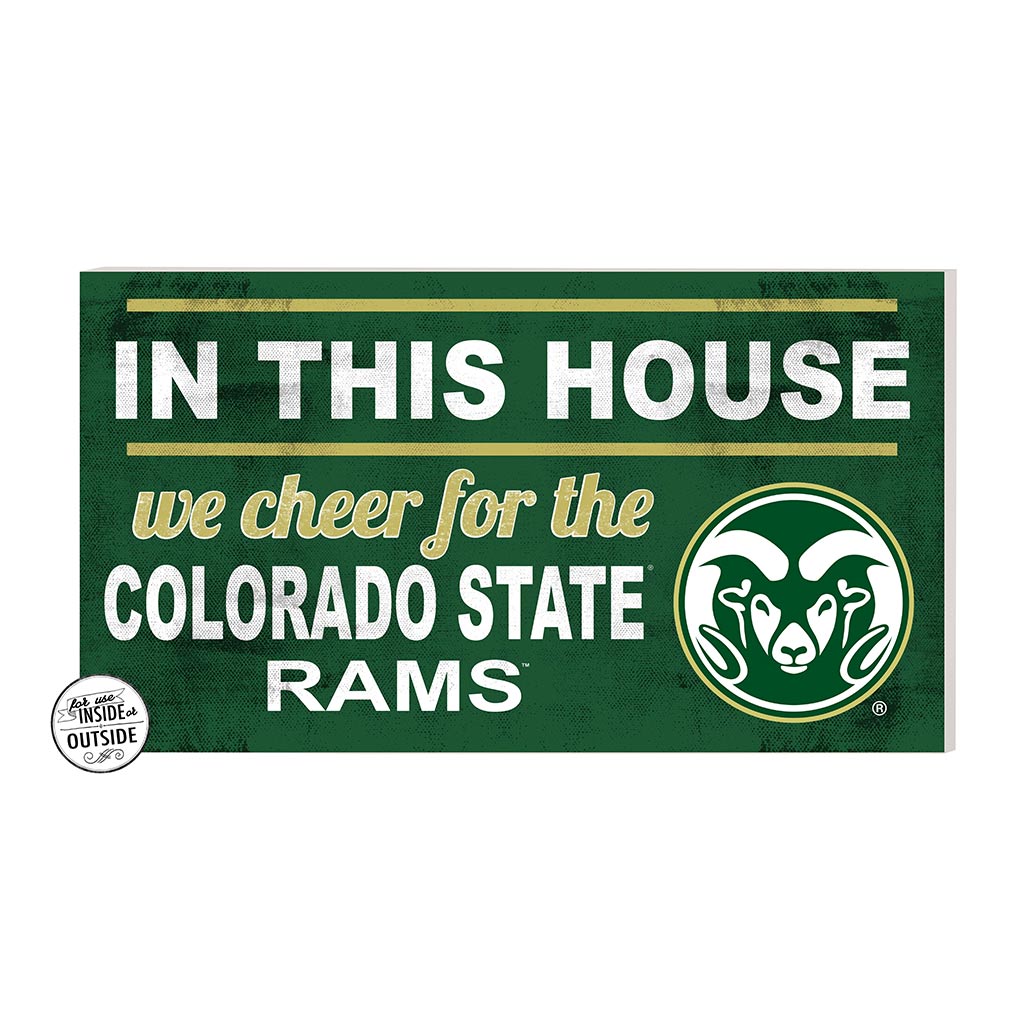 20x11 Indoor Outdoor Sign In This House Colorado State-Ft. Collins Rams