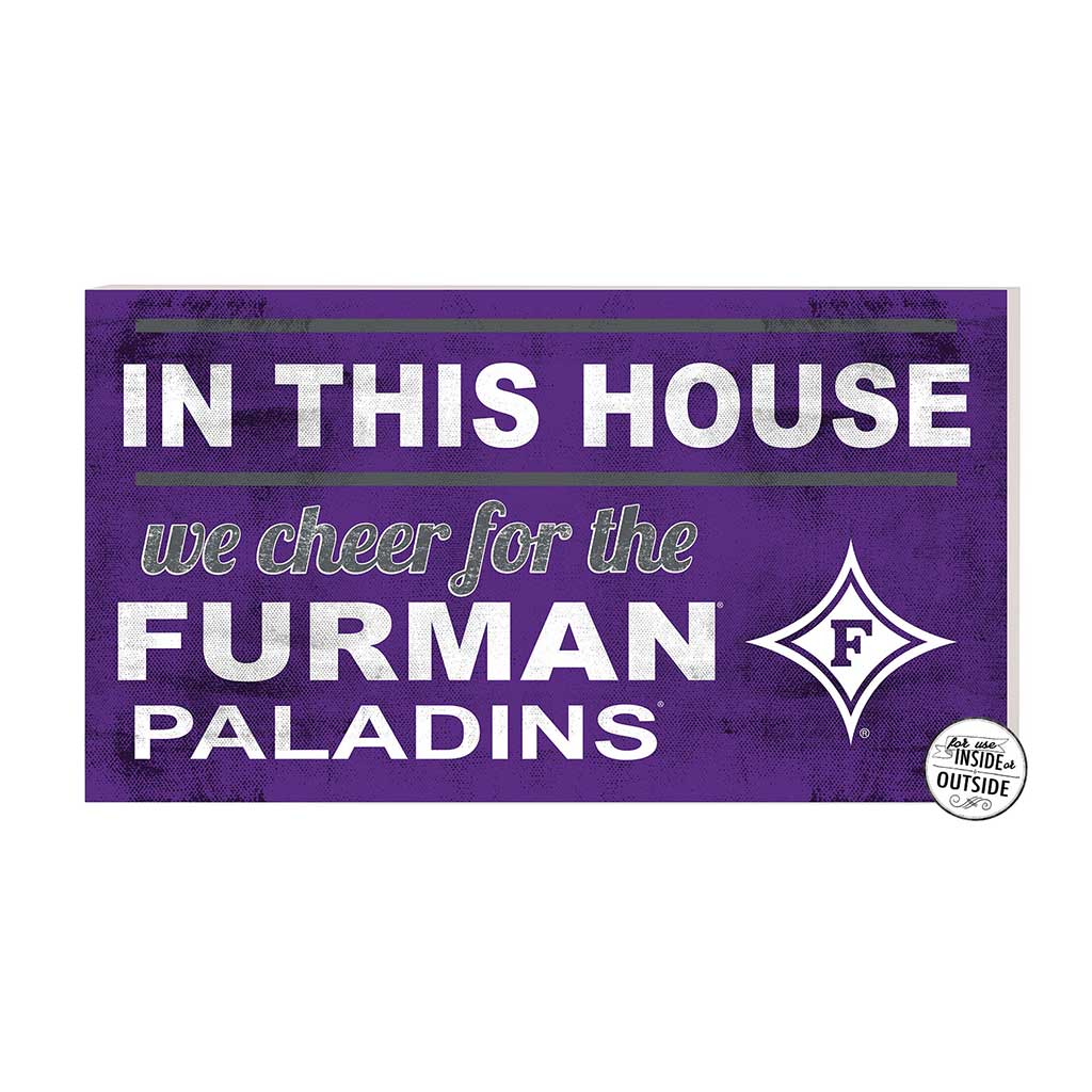 20x11 Indoor Outdoor Sign In This House Furman Paladins