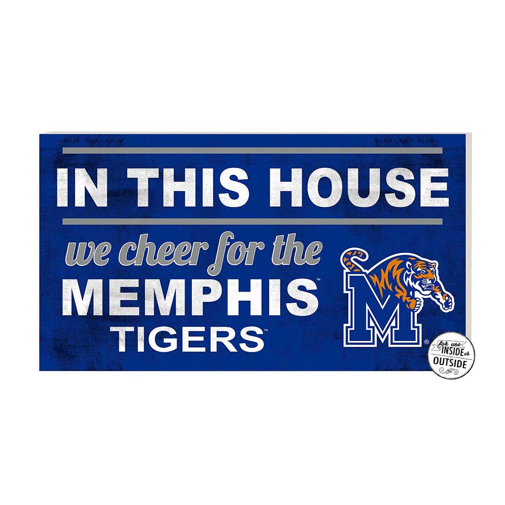 20x11 Indoor Outdoor Sign In This House Memphis Tigers