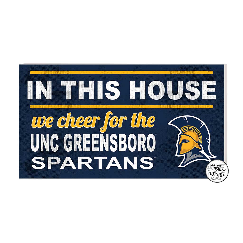 20x11 Indoor Outdoor Sign In This House North Carolina (Greensboro) Spartans