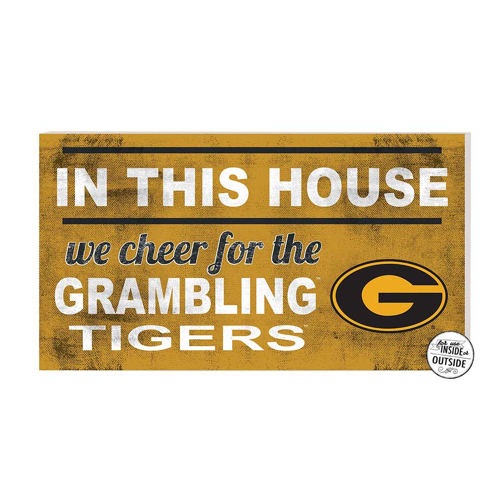 20x11 Indoor Outdoor Sign In This House Grambling State Tigers