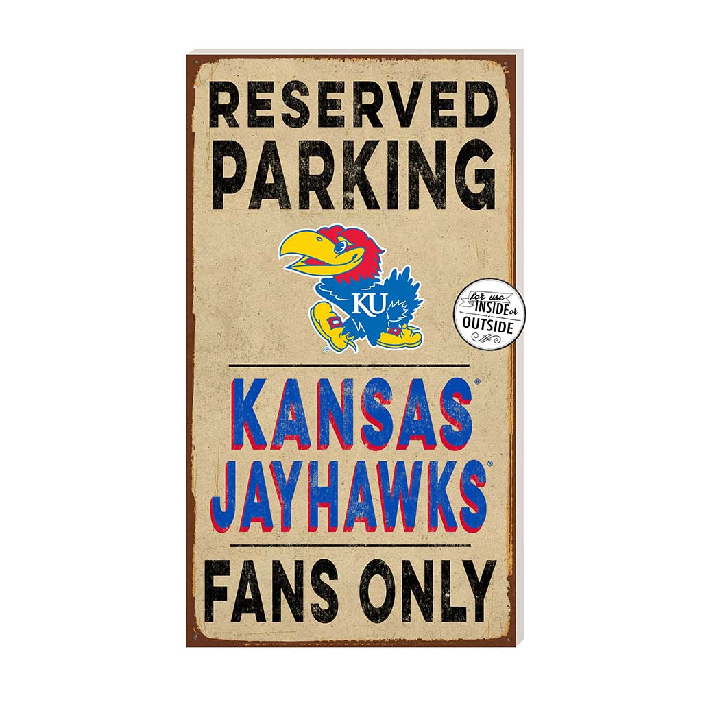 11x20 Indoor Outdoor Reserved Parking Sign Kansas Jayhawks