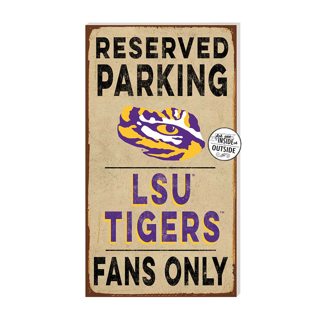 11x20 Indoor Outdoor Reserved Parking Sign LSU Fighting Tigers