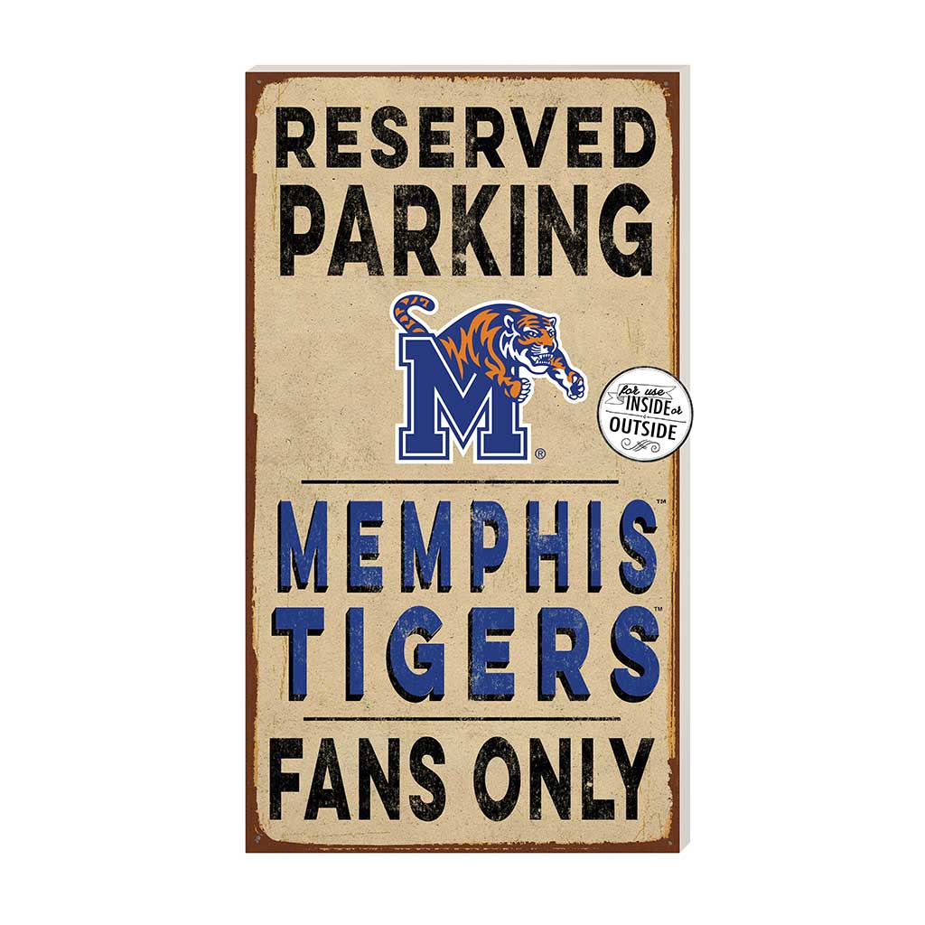 11x20 Indoor Outdoor Reserved Parking Sign Memphis Tigers