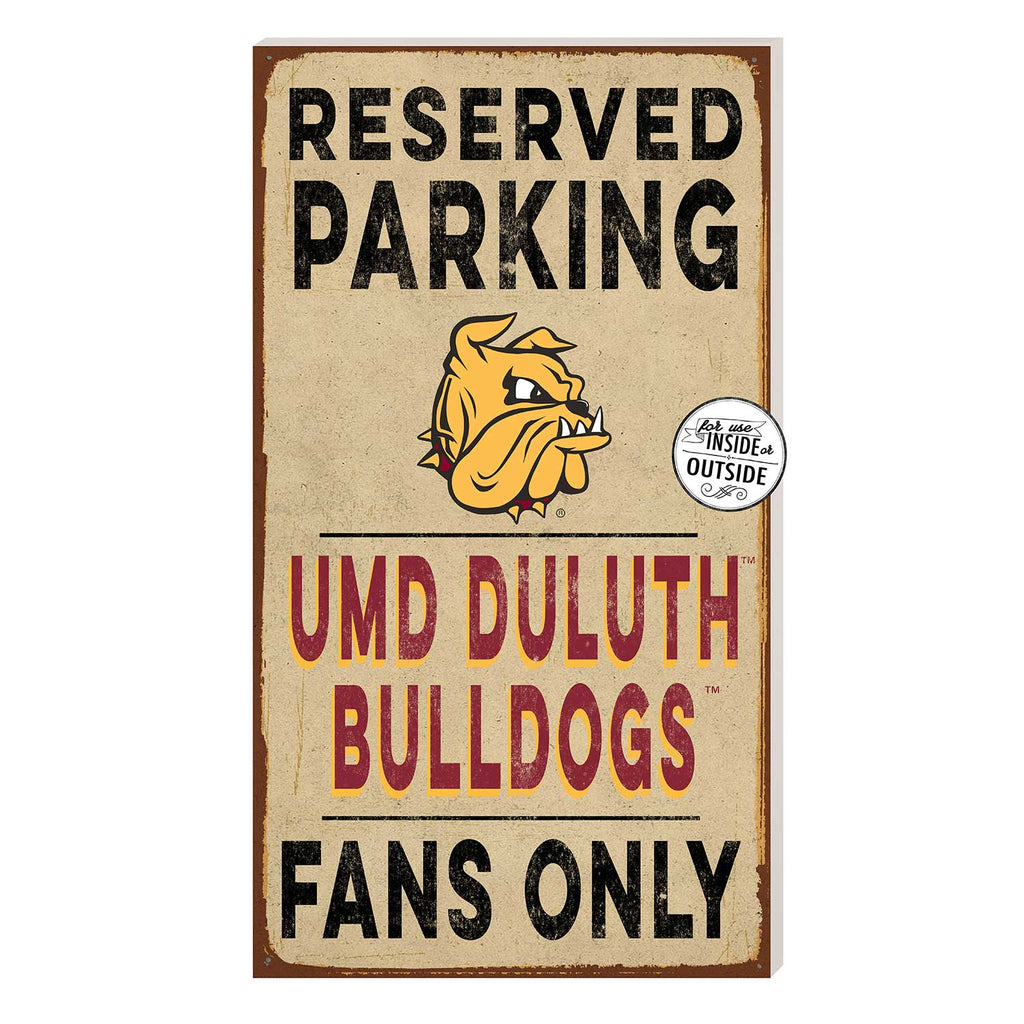 11x20 Indoor Outdoor Reserved Parking Sign Minnesota (Duluth) Bulldogs