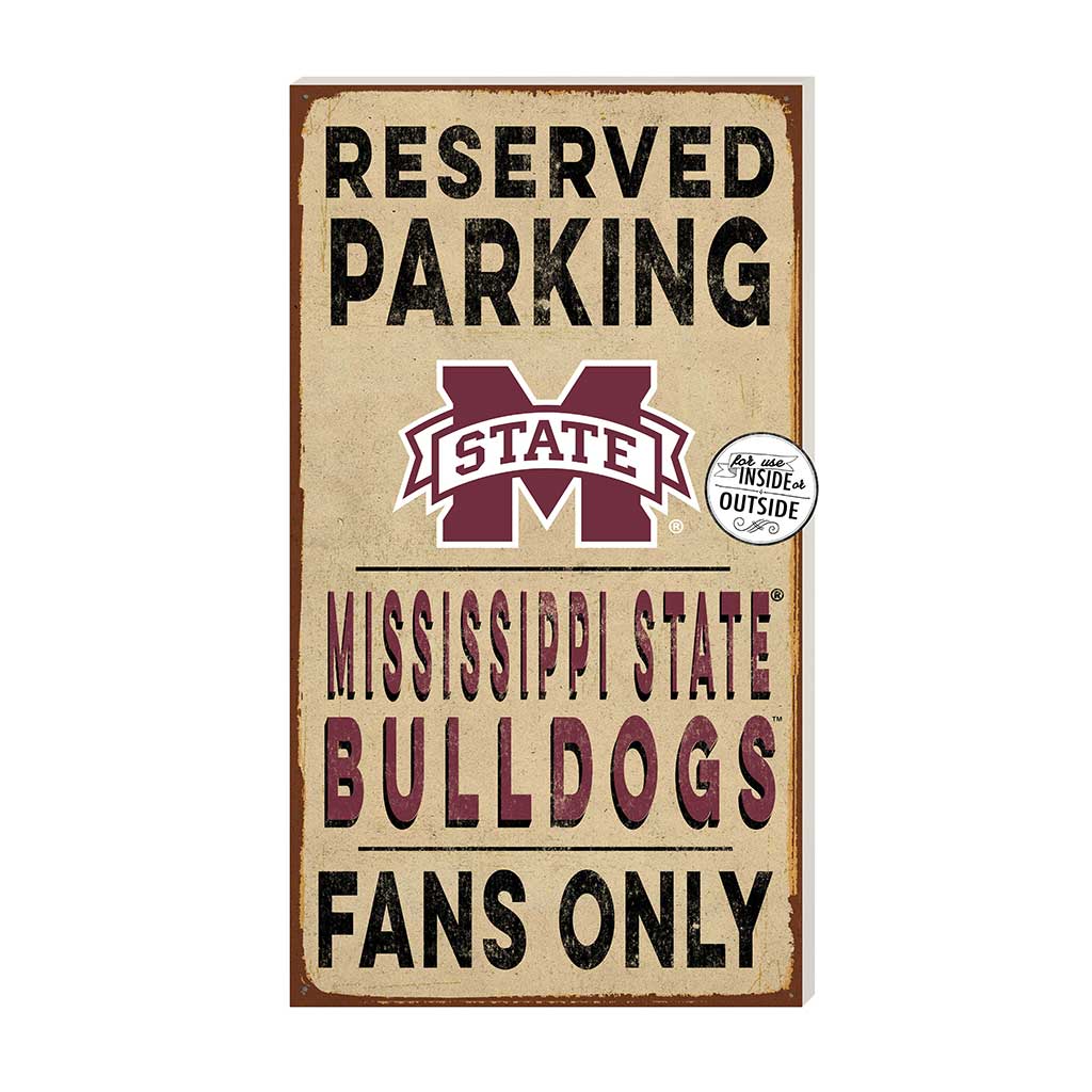 11x20 Indoor Outdoor Reserved Parking Sign Mississippi State Bulldogs
