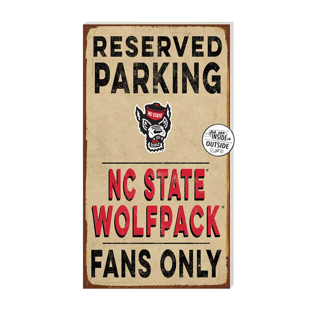 11x20 Indoor Outdoor Reserved Parking Sign North Carolina State Wolfpack