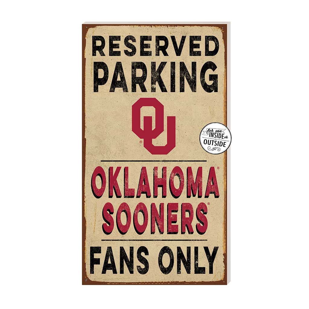 11x20 Indoor Outdoor Reserved Parking Sign Oklahoma Sooners