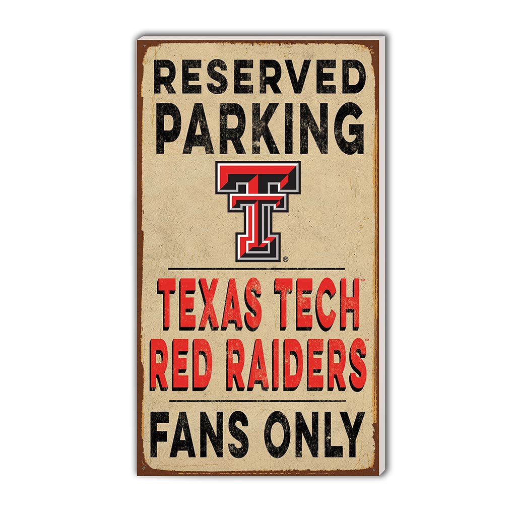11x20 Indoor Outdoor Reserved Parking Sign Texas Tech Red Raiders