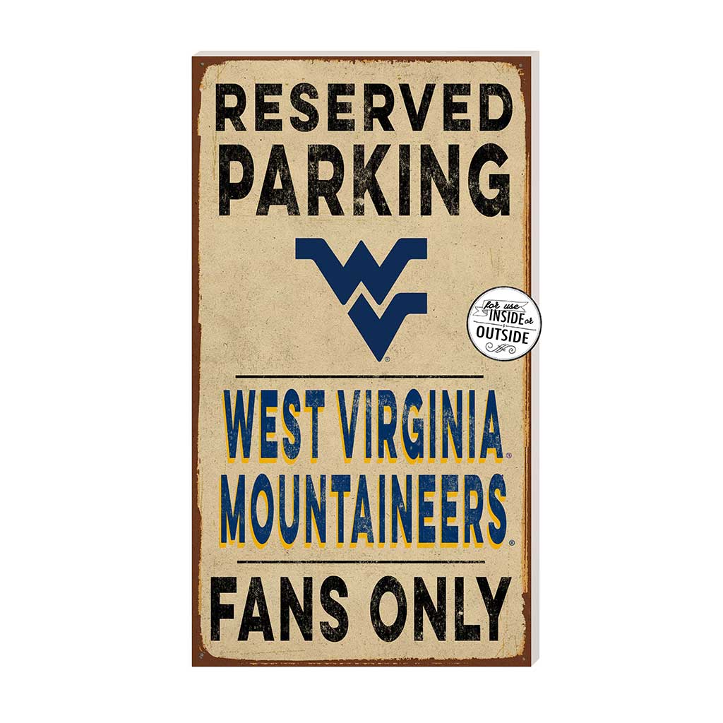 11x20 Indoor Outdoor Reserved Parking Sign West Virginia Mountaineers