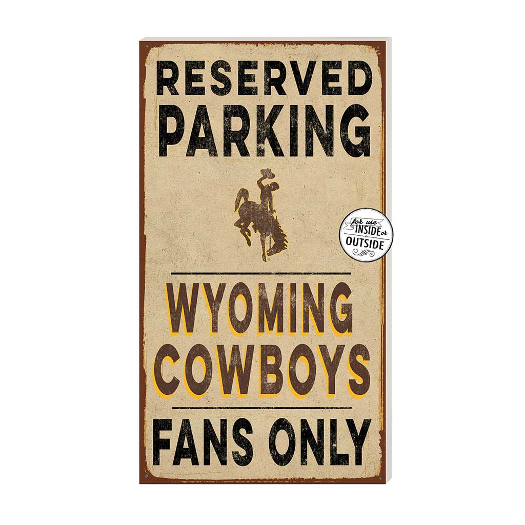 11x20 Indoor Outdoor Reserved Parking Sign Wyoming Cowboys