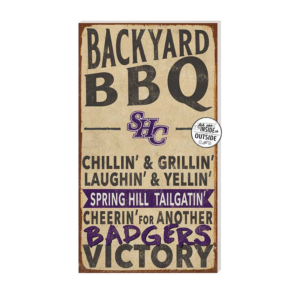 11x20 Indoor Outdoor BBQ Sign Spring Hill College Badgers