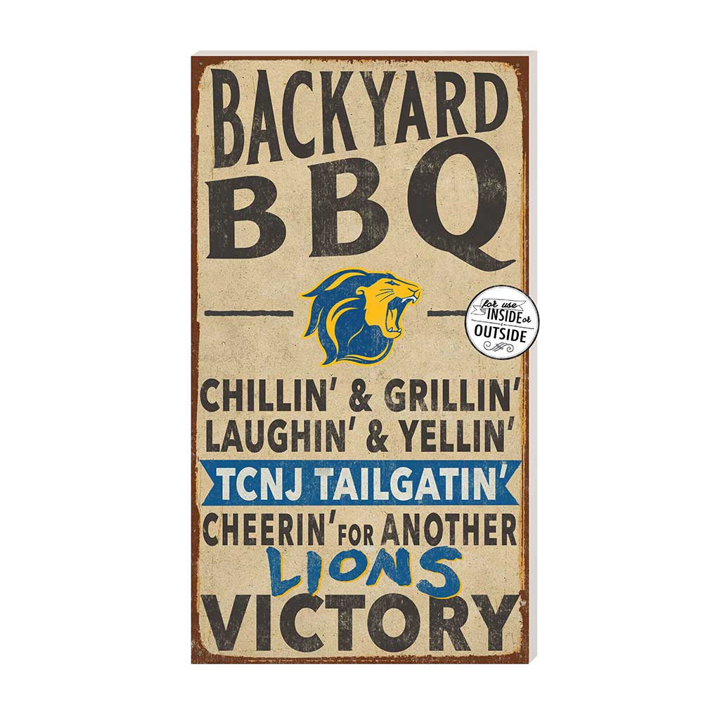 11x20 Indoor Outdoor BBQ Sign The College of New Jersey Lions