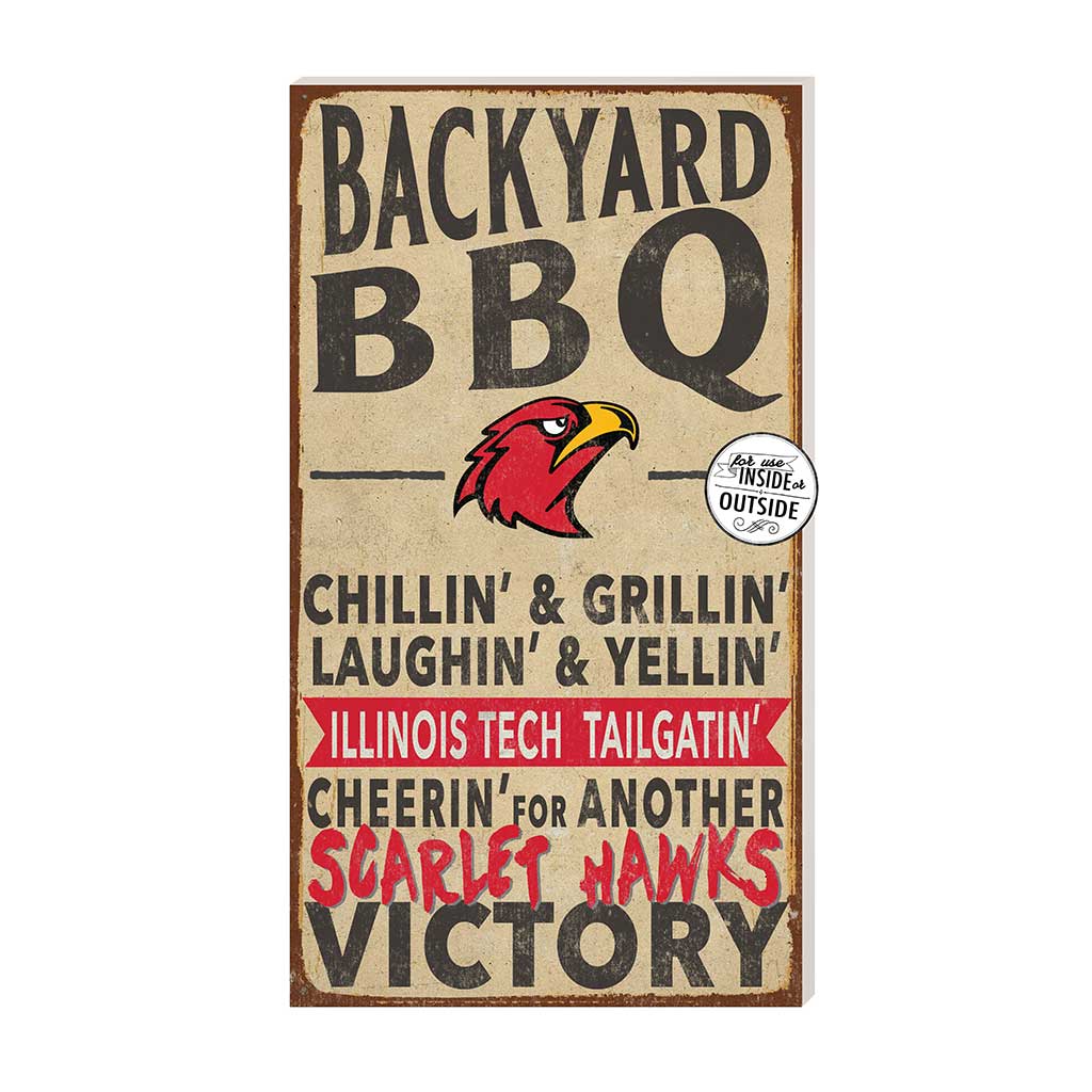 11x20 Indoor Outdoor BBQ Sign Illinois Institute of Technology Scarlet Hawks