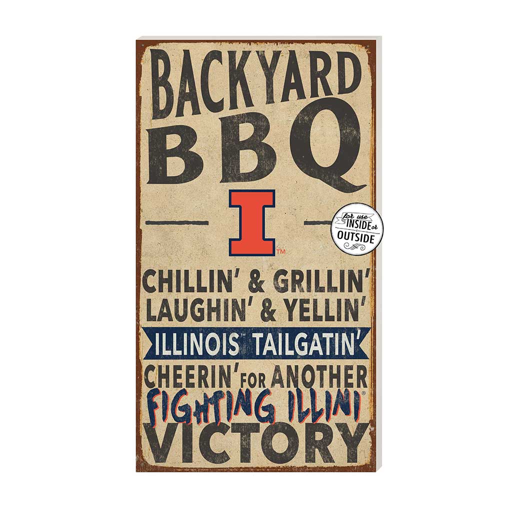 11x20 Indoor Outdoor BBQ Sign Illinois Fighting Illini