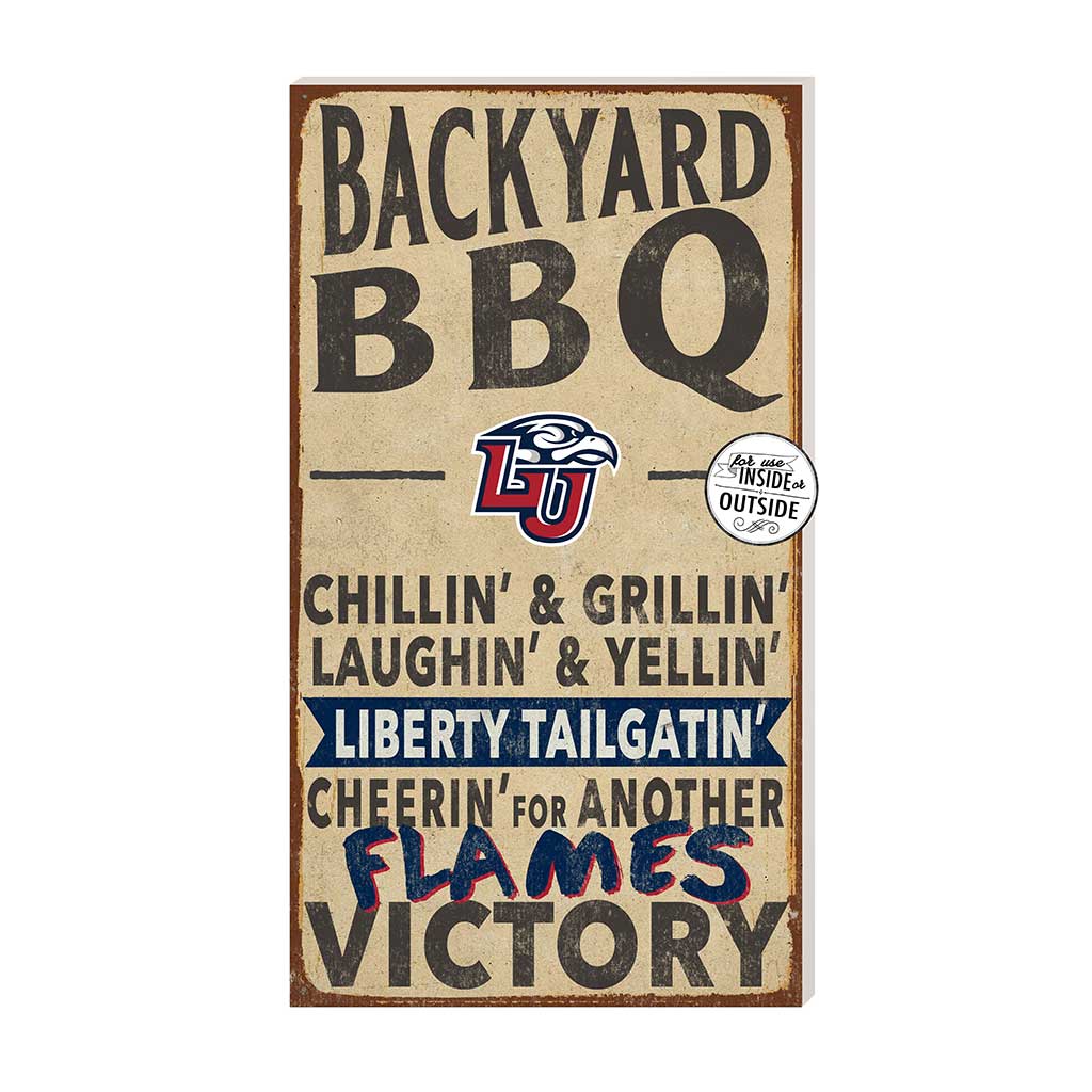 11x20 Indoor Outdoor BBQ Sign Liberty Flames