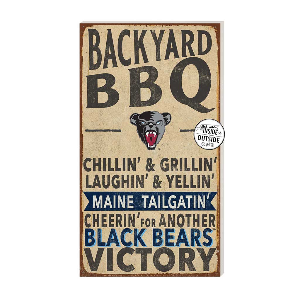 11x20 Indoor Outdoor BBQ Sign Maine (Orono) Black Bears