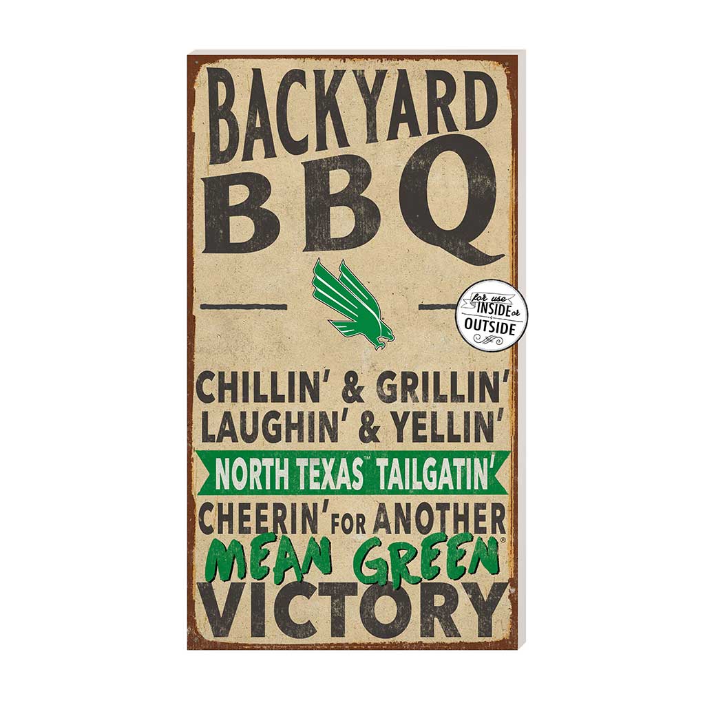 11x20 Indoor Outdoor BBQ Sign North Texas Mean Green