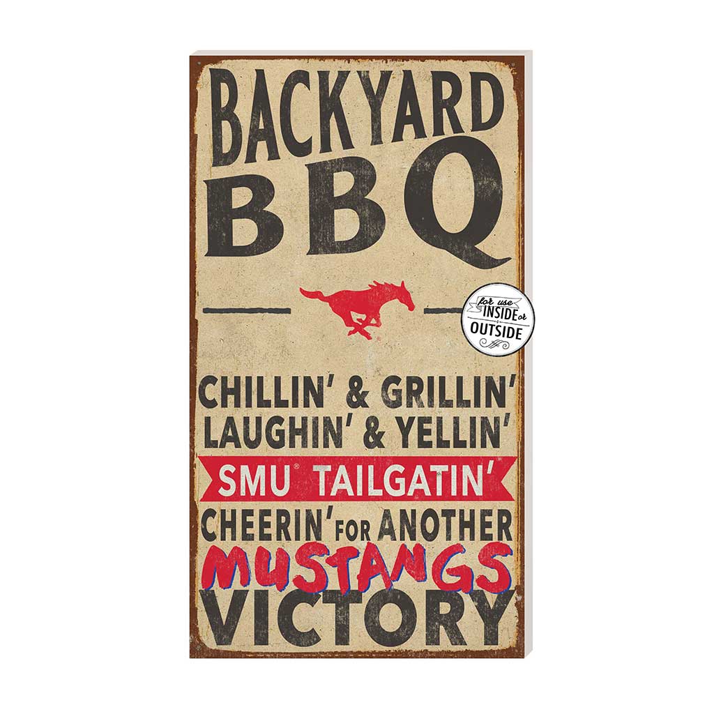 11x20 Indoor Outdoor BBQ Sign Southern Methodist Mustangs