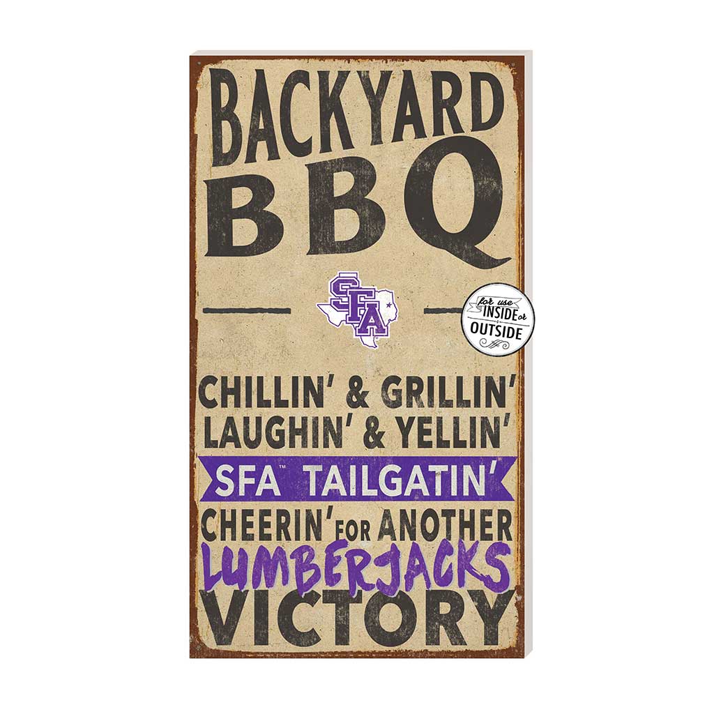 11x20 Indoor Outdoor BBQ Sign Stephen F Austin Lumberjacks