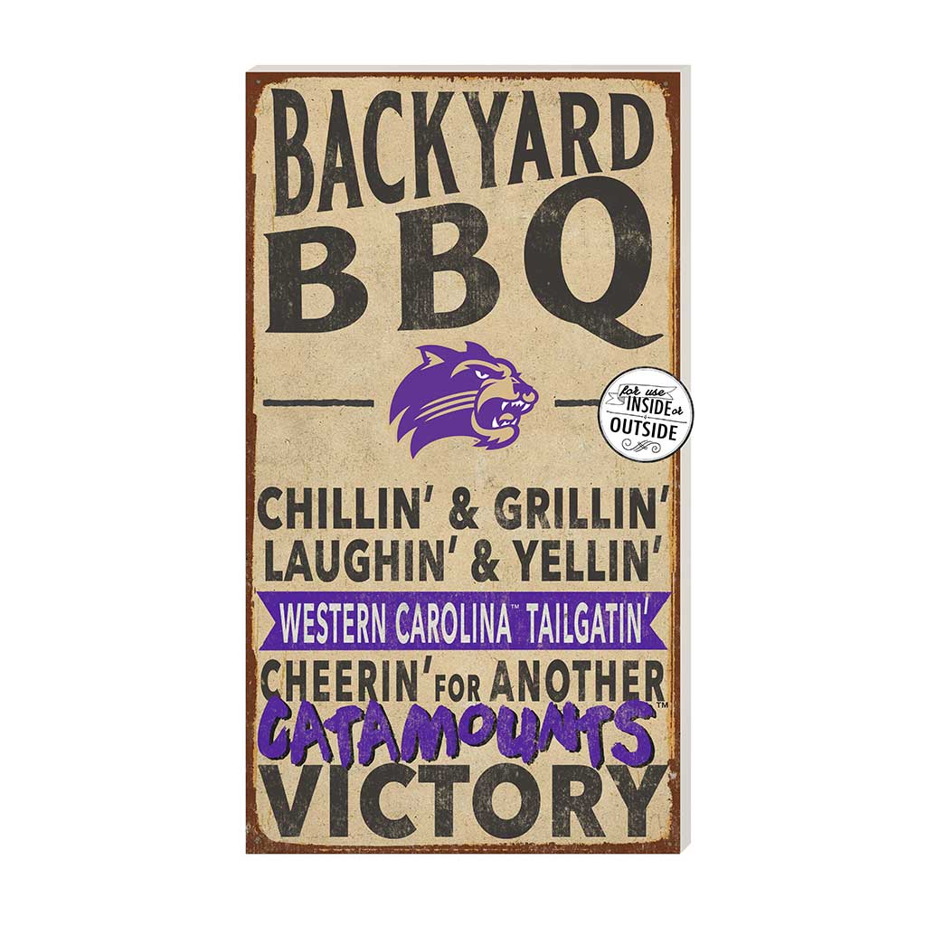 11x20 Indoor Outdoor BBQ Sign Western Carolina Catamounts