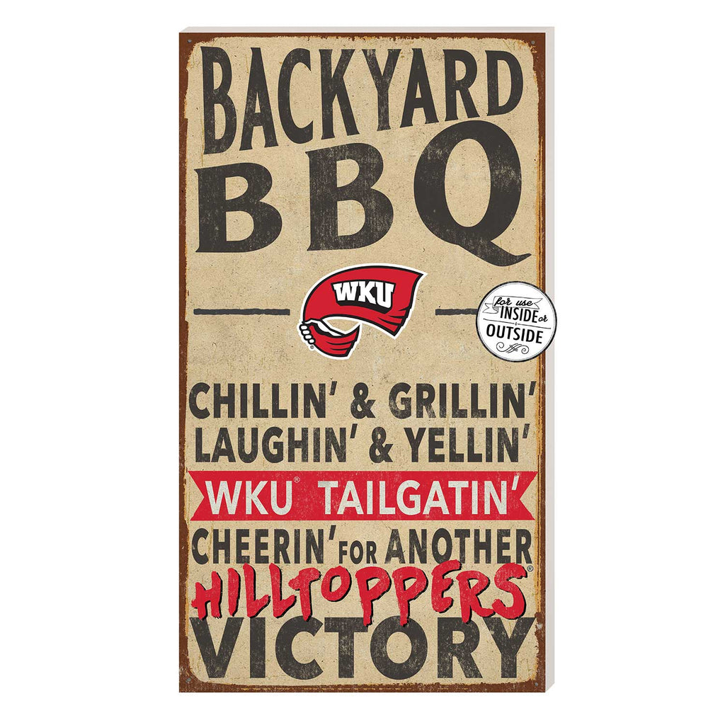 11x20 Indoor Outdoor BBQ Sign Western Kentucky Hilltoppers