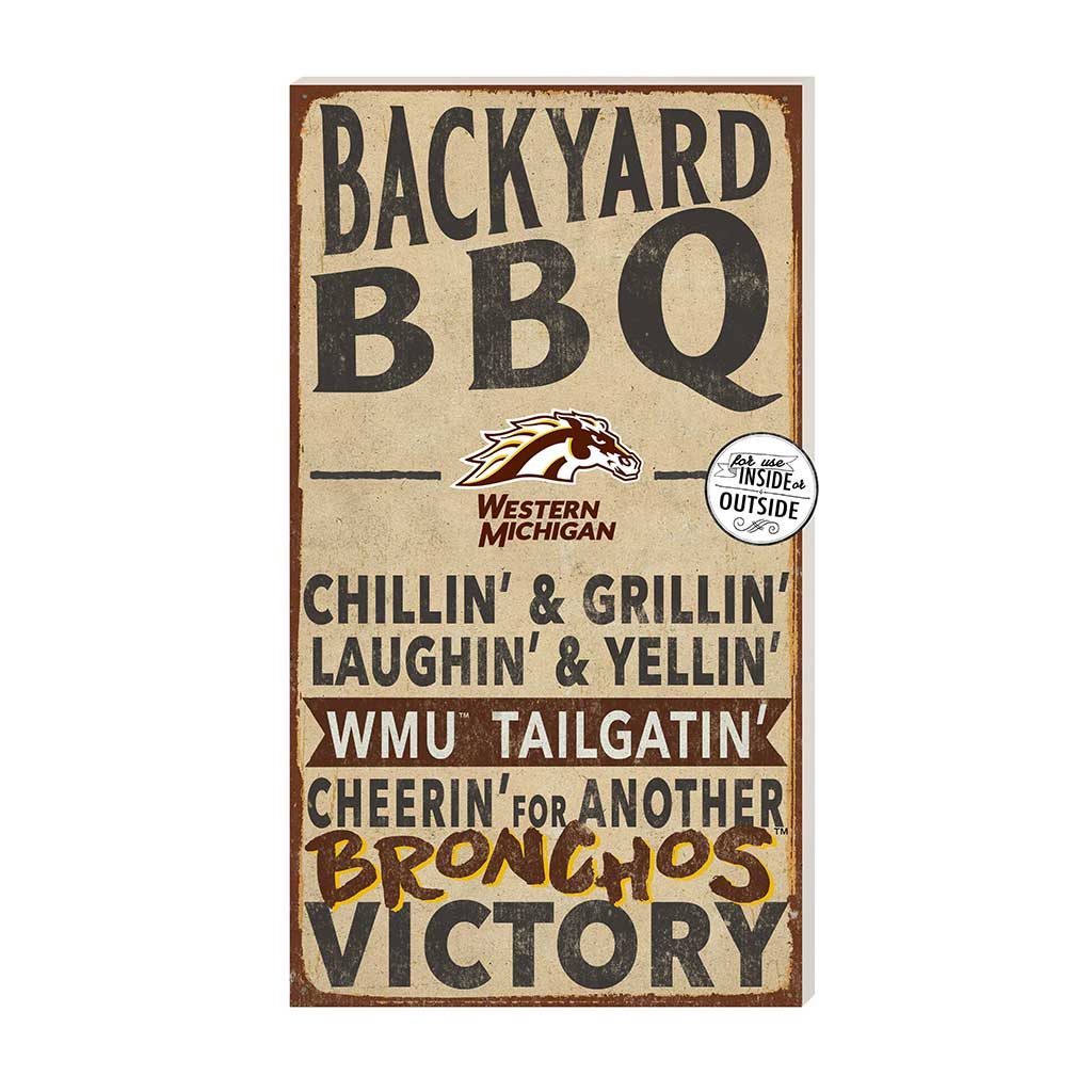 11x20 Indoor Outdoor BBQ Sign Western Michigan Broncos