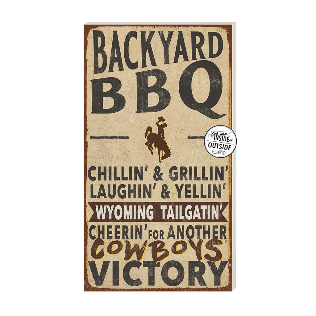 11x20 Indoor Outdoor BBQ Sign Wyoming Cowboys