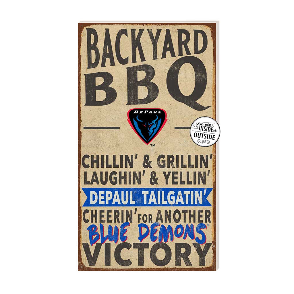 11x20 Indoor Outdoor BBQ Sign DePaul Blue Demons