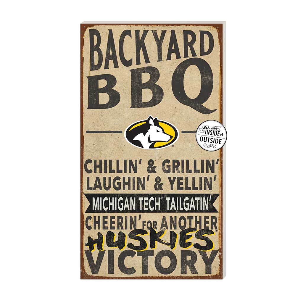 11x20 Indoor Outdoor BBQ Sign Sign Michigan Tech University Huskies