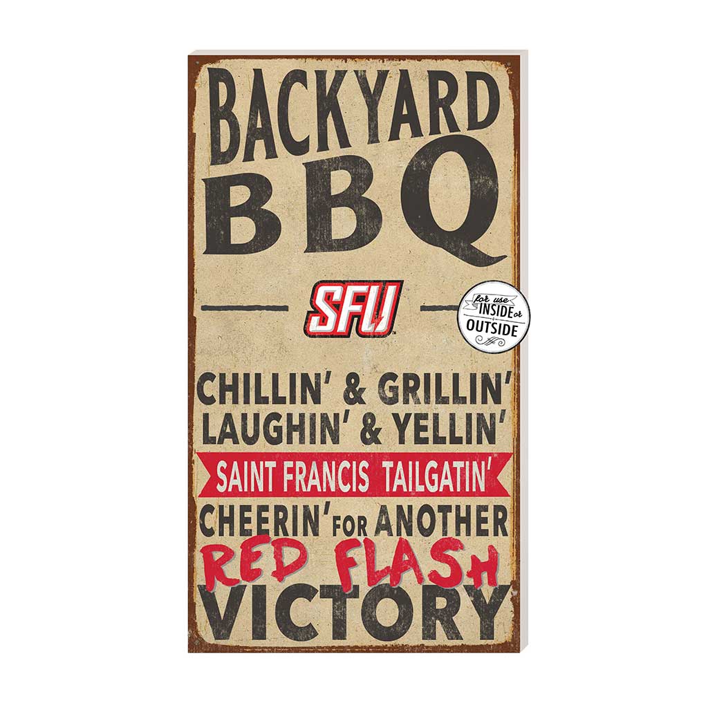 11x20 Indoor Outdoor BBQ Sign Saint Francis Red Flash