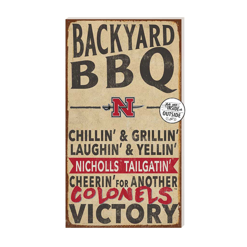 11x20 Indoor Outdoor BBQ Sign Nicholls State Colonels