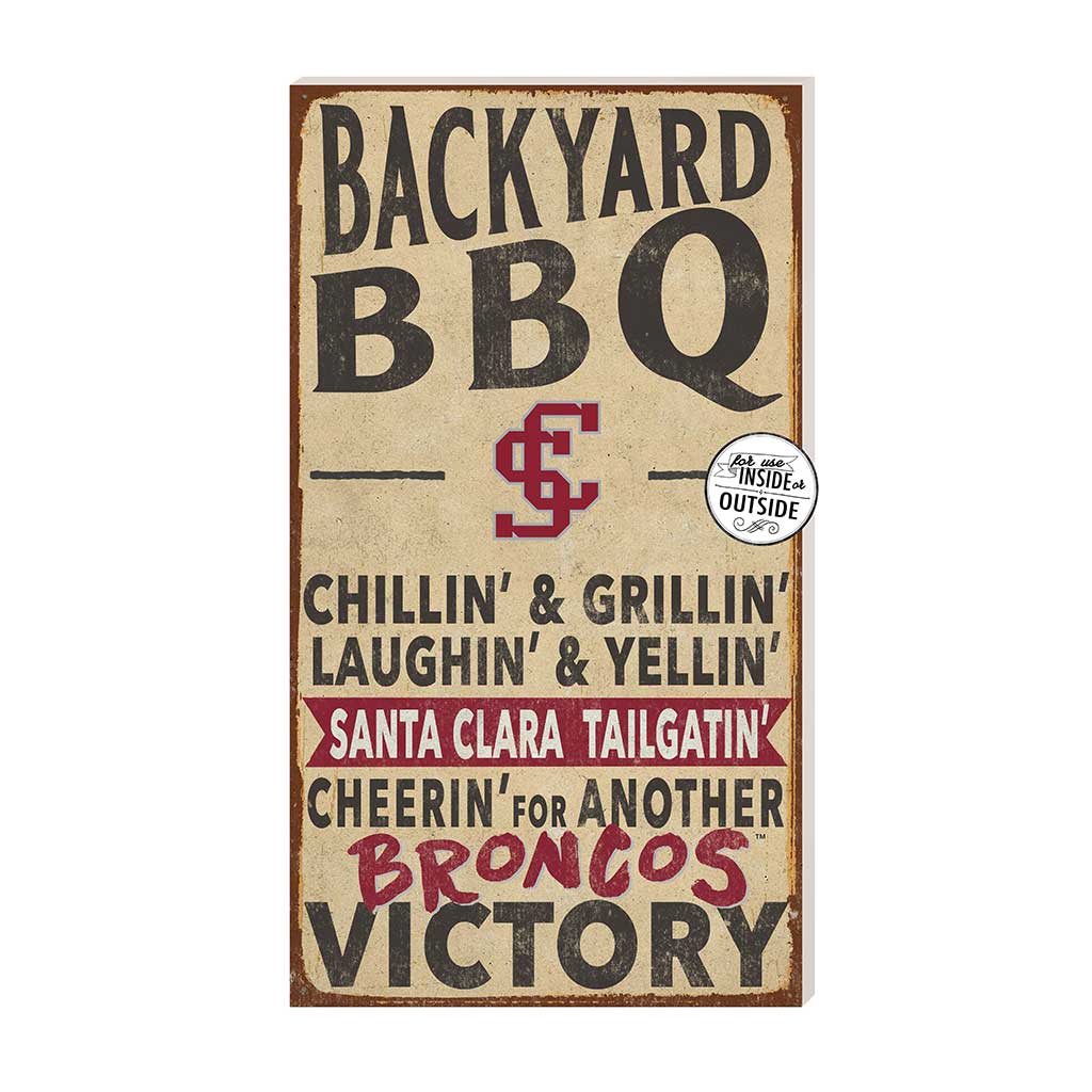 11x20 Indoor Outdoor BBQ Sign Santa Clara Broncos