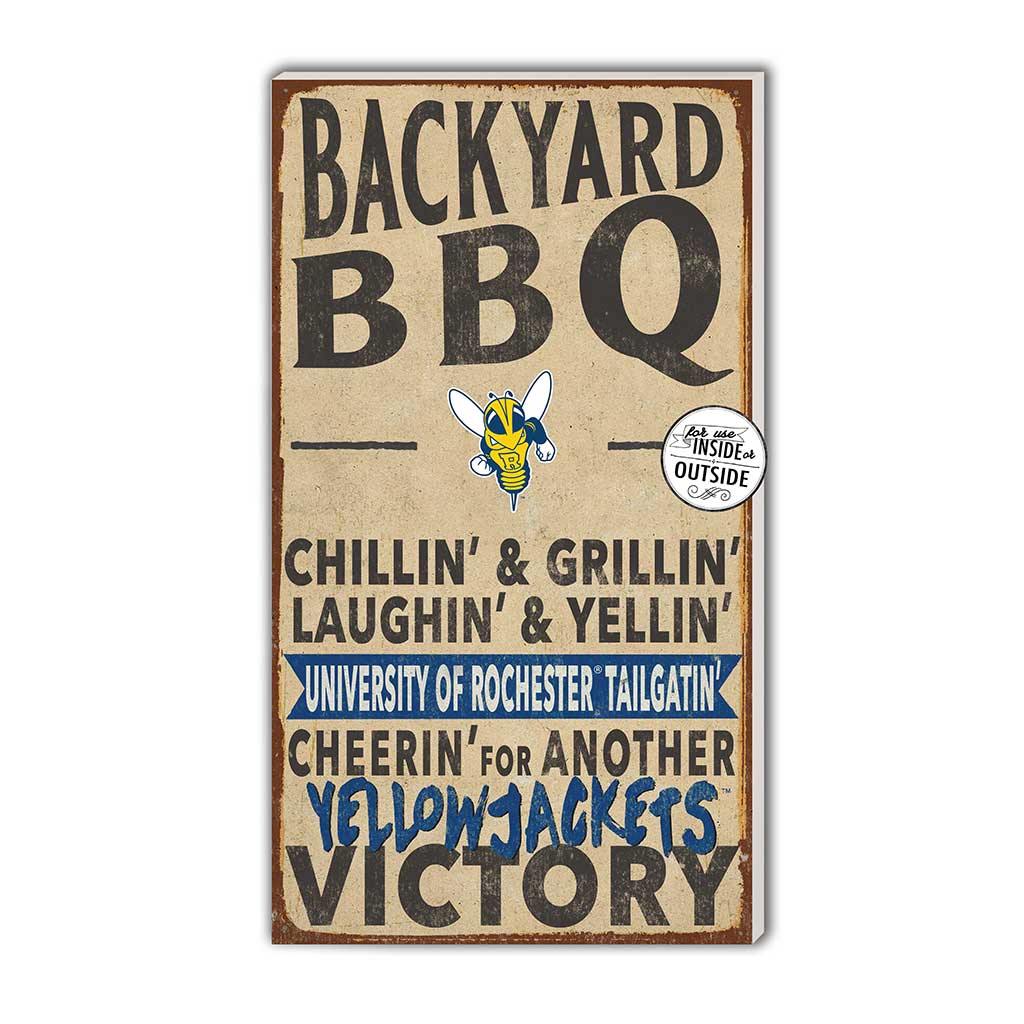 11x20 Indoor Outdoor BBQ Sign University of Rochester Yellowjacket