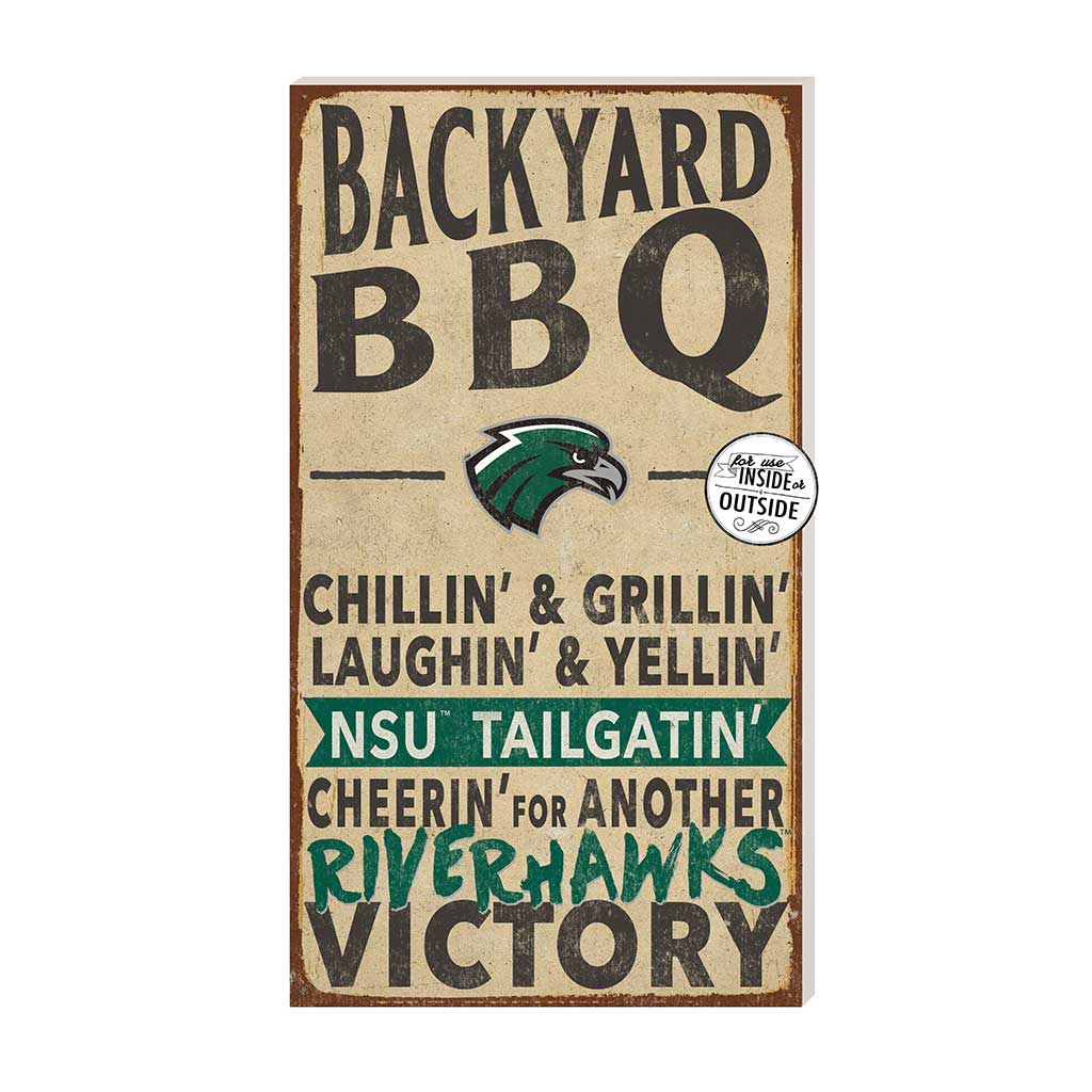 11x20 Indoor Outdoor BBQ Sign Northeastern State University Riverhawks